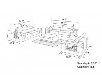 Jubilee - Edwin Modern Sofa Set