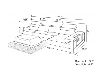 Jubilee - Edwin Small Modern Right Hand Facing Sectional