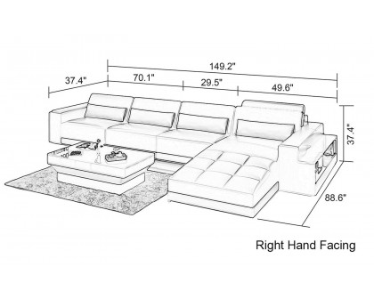 Jubilee - Silian Small Modern Right Hand Facing Sectional