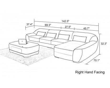 Jubilee - Semira Small Modern Right Hand Facing Sectional