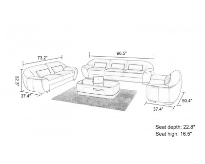 Jubilee - Semira Modern Sofa Set