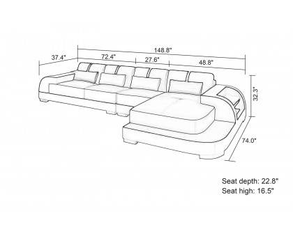 Jubilee - Syras Small Modern Right Hand Facing Sectional