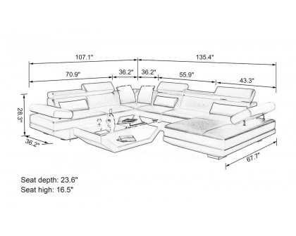 Jubilee - Merdell Modern U-Shape Right Hand Facing Sectional