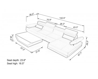 Jubilee - Merdell Small Modern Right Hand Facing Sectional