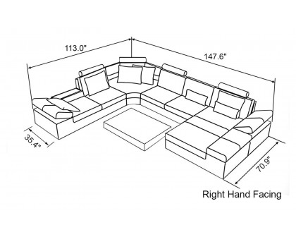 Jubilee - Lindum Modern U-Shape Right Hand Facing Sectional