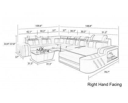 Jubilee - Ralutic Modern U-Shape Right Hand Facing Sectional