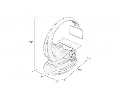 Jubilee - Shin Smart Working and Gaming Desk with Recliner Chair