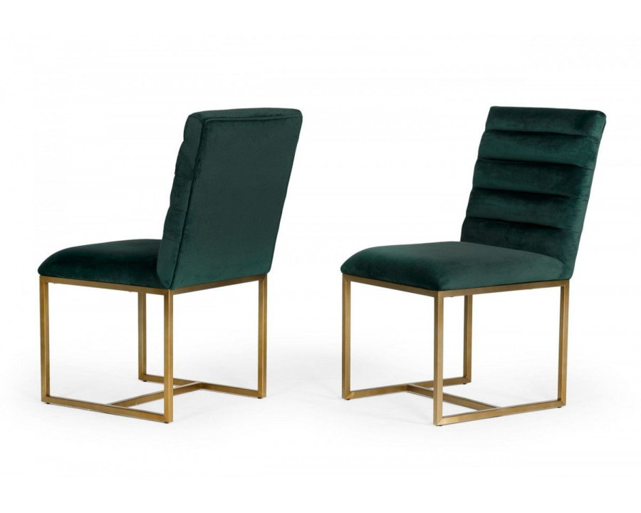 Jubilee Modrest Marlon Dining Chair Set of 2 - Green