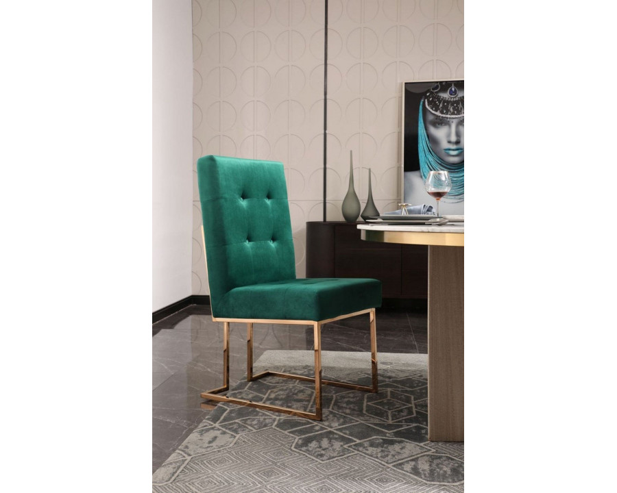 Jubilee - Lybo Modern Dining Chair Set of 2 — Green