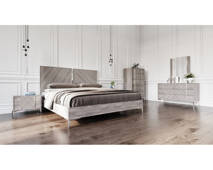 Jubilee Louisa Modern King Size Bed - Gray