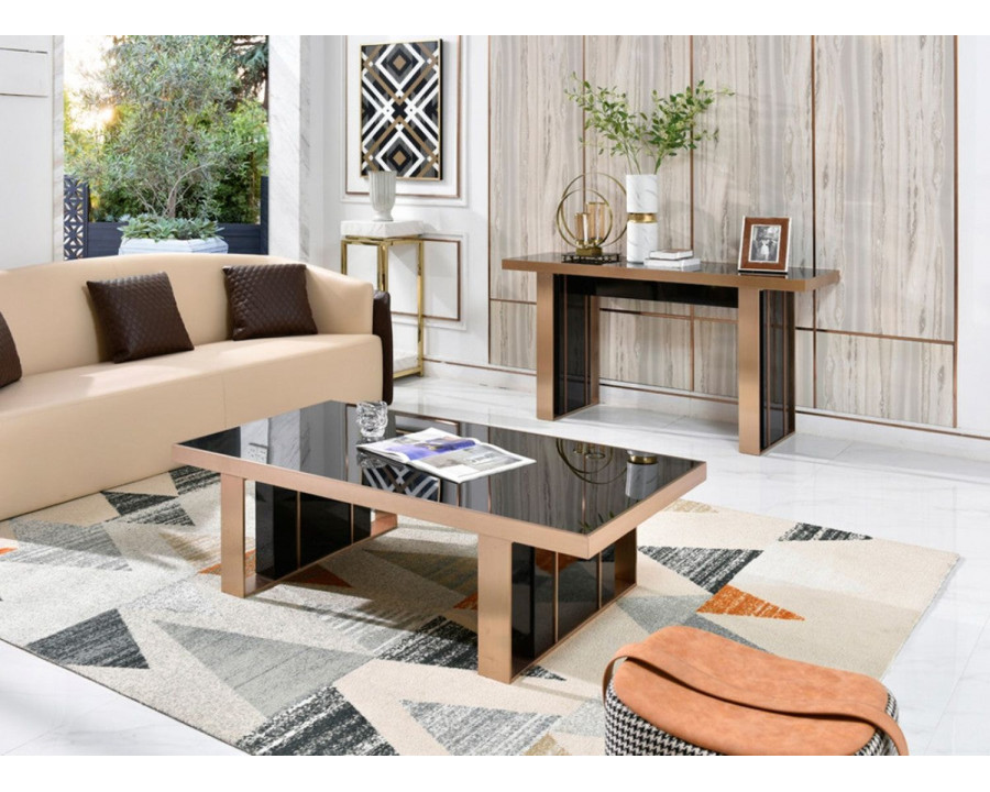 Jubilee - Vacuums Modena Coffee Table in Black/Rosegold