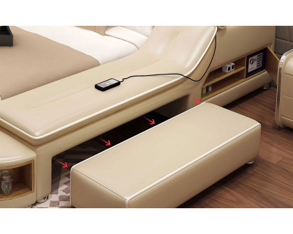 Jubilee - Aria Modern Multifunctional Smart Right Hand Facing Bed with Bluetooth Speakers