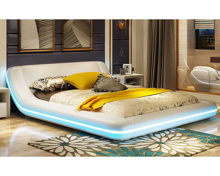 Jubilee - Tavia Modern Minimalist Bed with Leds