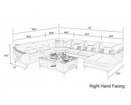 Jubilee - Bysic Modern U-Shape Right Hand Facing Sectional