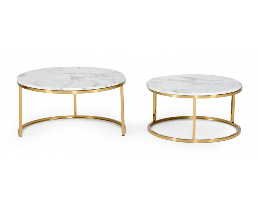 Jubilee - Cinelli Coffee Table in Gold/Marble