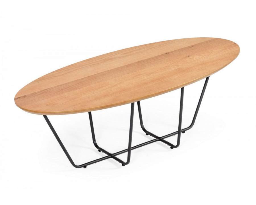 Jubilee - Arrone Coffee Table in Oak Veneer/Powder Coated Black, Wood/Metal