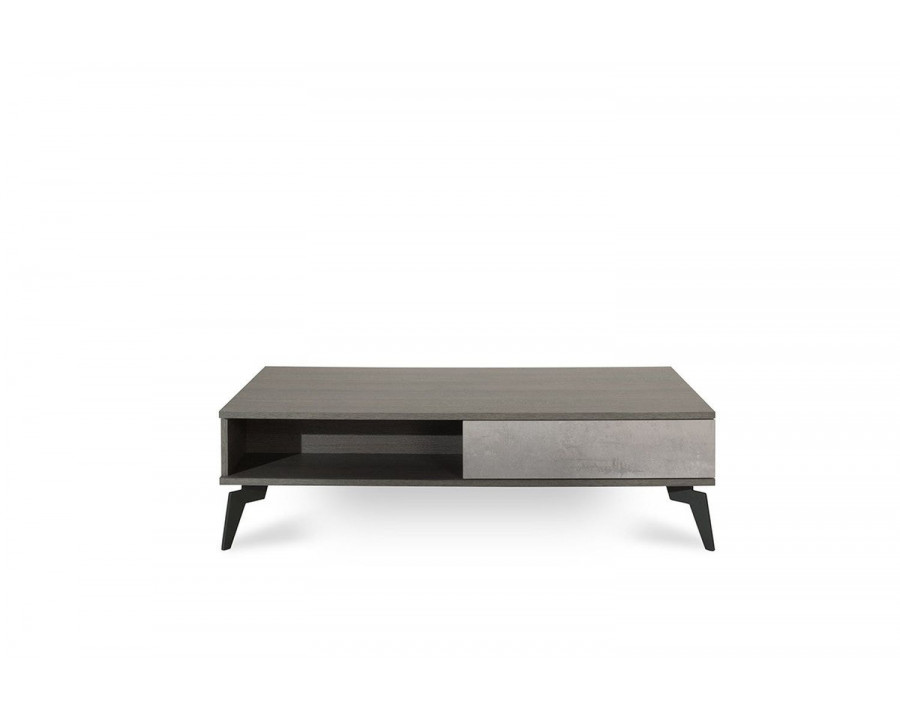 Jubilee - Isernia Modern Coffee Table in Faux Concrete/Matte Grey