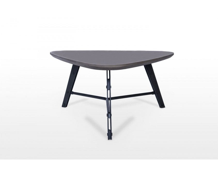 Jubilee - Foggia Modern Large Coffee Table in Faux Concrete/Black