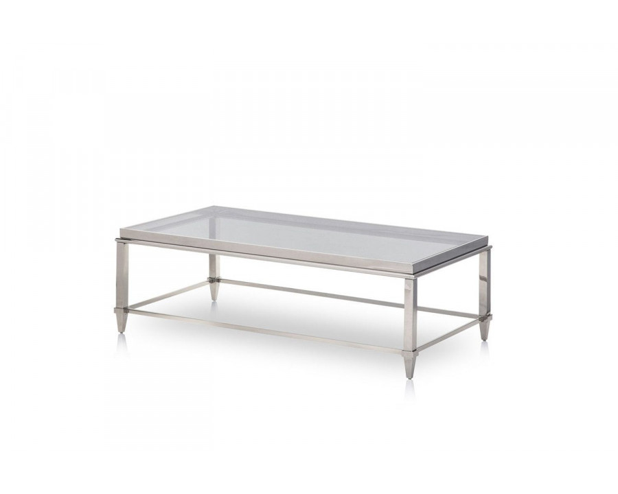 Jubilee - Riace Modern Coffee Table in Glass/Stainless Steel