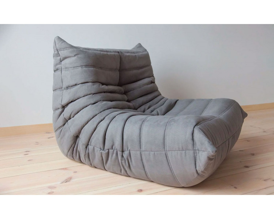 Jubilee Caterpillar Modern Tufted Lounge Chair - Gray