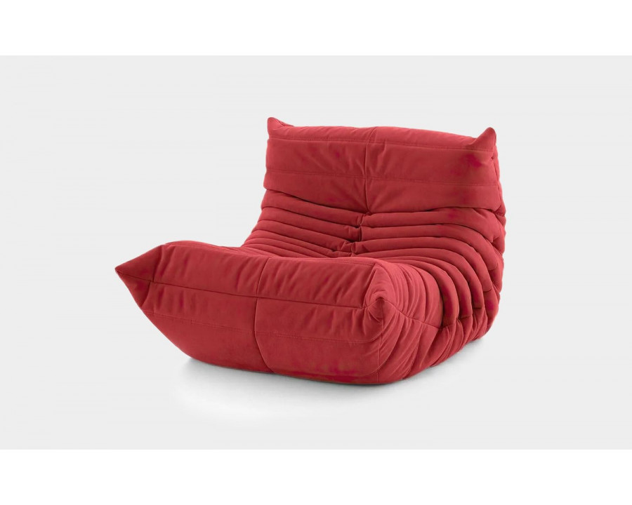 Jubilee Caterpillar Modern Tufted Lounge Chair - Red