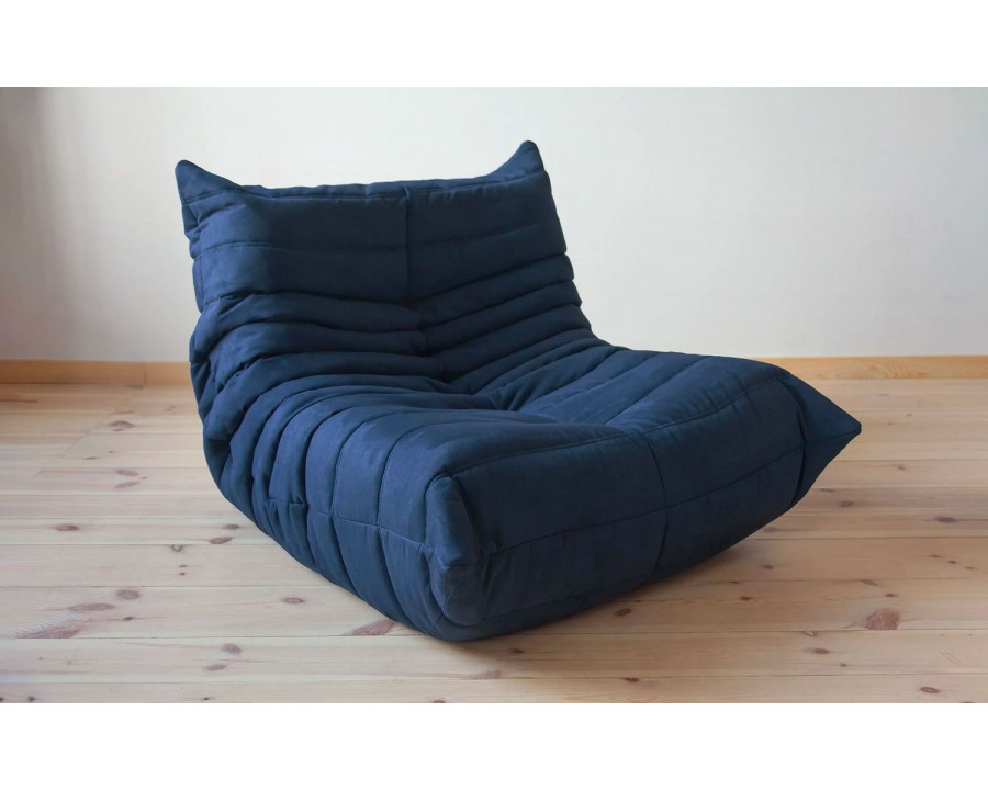 Jubilee Caterpillar Modern Tufted Lounge Chair - Blue