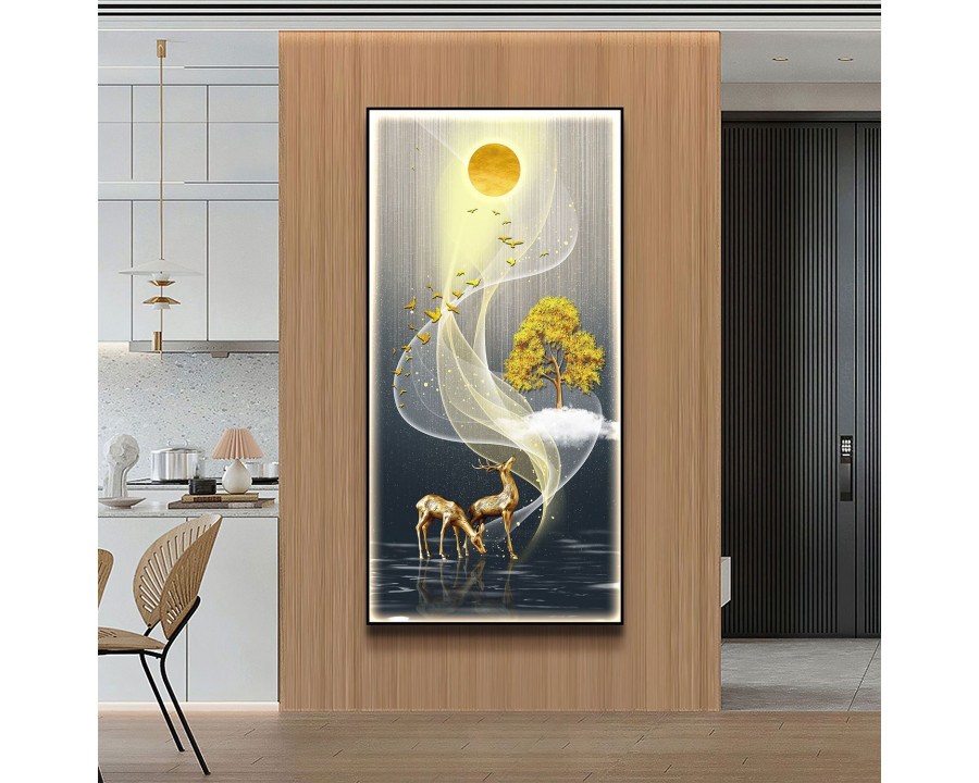 Jubilee - Wall Art of Fantasy Elk during a Full Moon