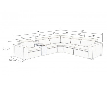 Jubilee - Motique Modern Sectional with Recliner