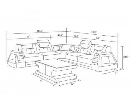 Jubilee - Ozzy Modern Corner Sectional