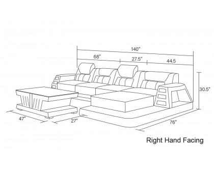 Jubilee - Ozzy Small Modern Right Hand Facing Sectional