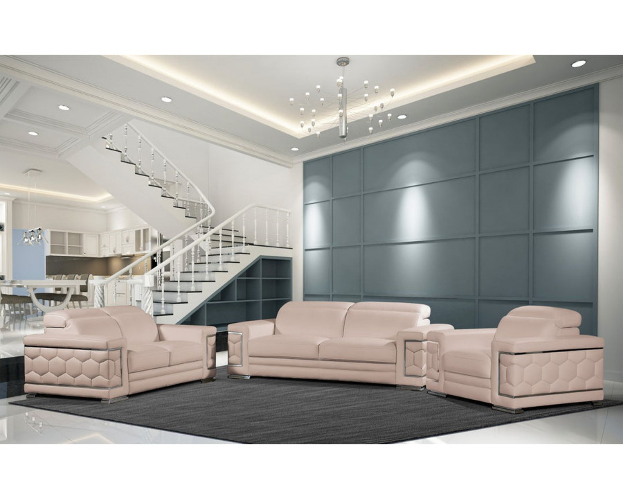 Jubilee Ilabisa Sofa Set - Beige, Top Grain Italian Leather