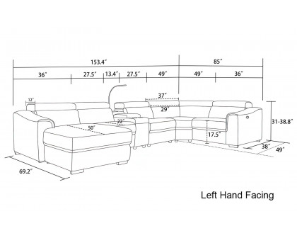 Jubilee - Hogan Modern Reclining Right Hand Facing Sectional