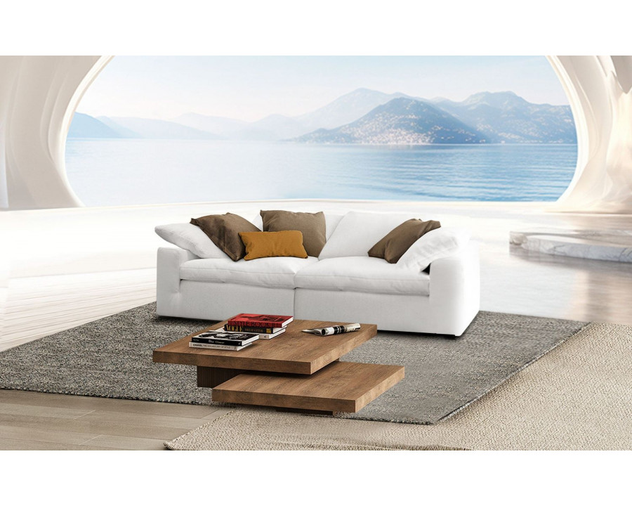 Jubilee Melo Modular Customizable 2 Pieces Sectional - White, Fabric