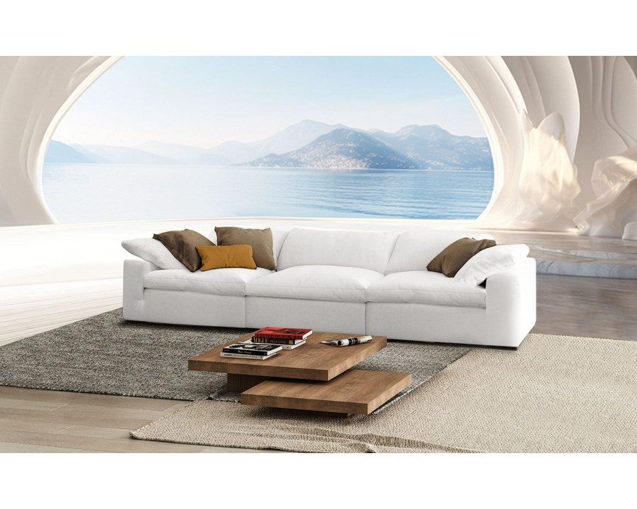 Jubilee Melo Modular Customizable 3 Pieces Sectional - White, Fabric