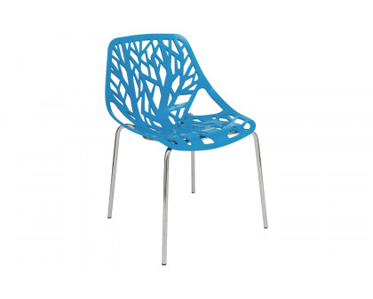 LeisureMod Asbury Modern Forest Design Dining Side Chair