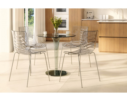 LeisureMod Astor Modern Water Drop Design Dining Side Chair