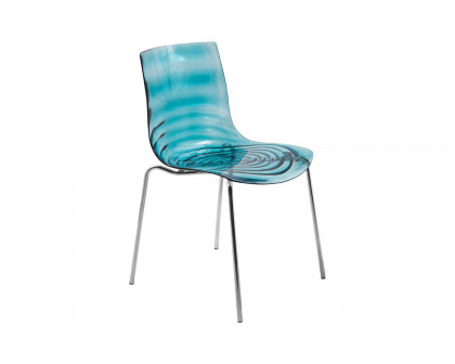 LeisureMod Astor Modern Water Drop Design Dining Side Chair