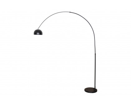 LeisureMod - Arco Modern Arched Floor Lamp with Black Round Marble Base