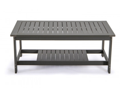 LeisureMod Alpine Modern Polystyrene 4-Peice Patio Conversation Set - Charcoal