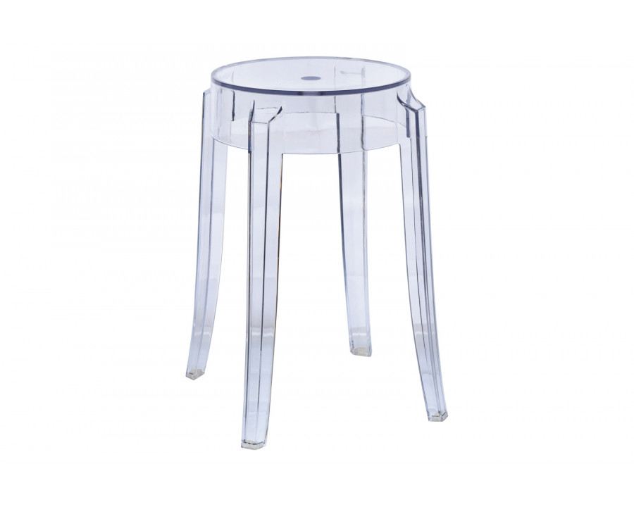 LeisureMod Averill Modern Plastic Dining Stool With Sturdy Seat And Legs