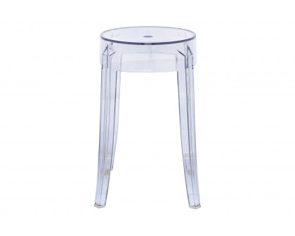 LeisureMod Averill Modern Plastic Dining Stool With Sturdy Seat And Legs