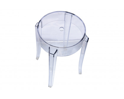 LeisureMod Averill Modern Plastic Dining Stool With Sturdy Seat And Legs