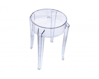 LeisureMod Averill Modern Plastic Dining Stool With Sturdy Seat And Legs