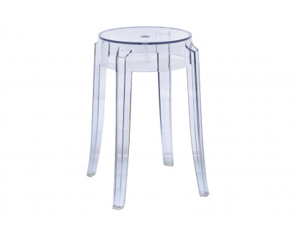 LeisureMod Averill Modern Plastic Dining Stool With Sturdy Seat And Legs (Set Of 2)