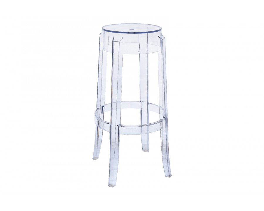 LeisureMod - Averill Modern Plastic Barstool With Sturdy Seat And Legs