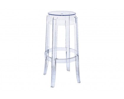 LeisureMod Averill Modern Plastic Barstool With Sturdy Seat And Legs (Set Of 2)