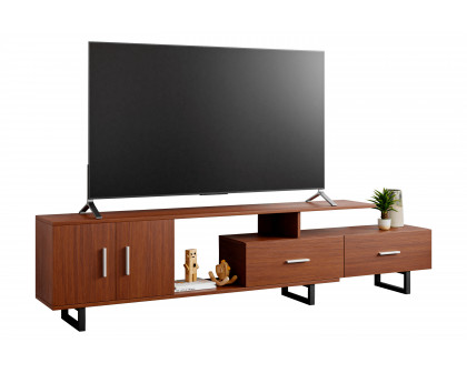 LeisureMod - Avery Mid-Century Modern TV Stand with MDF Cabinet