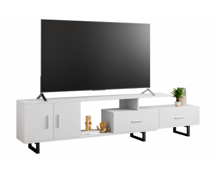 LeisureMod - Avery Mid-Century Modern TV Stand with MDF Cabinet