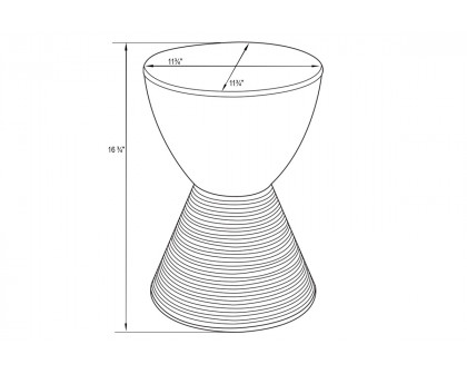 LeisureMod Boyd Modern Round Side End Table - Blue