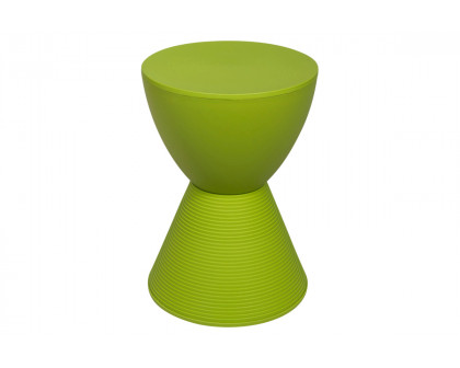 LeisureMod Boyd Modern Round Side End Table - Green